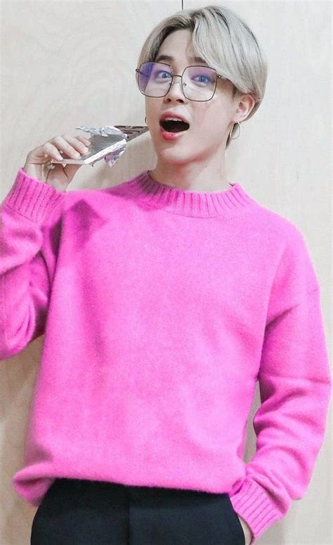 jimin pink sweater